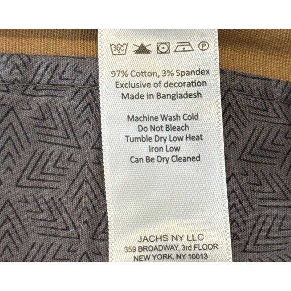 Jachs New York Men's Printed Stretch Bleecker Short Dark Khaki Size 33 NWT - Picture 6 of 8